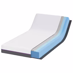 vidaXL Materasso Bianco e Grigio 90 x 190 cm Schiuma Memory - Vista aggiuntiva 3