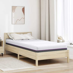 vidaXL Materasso Bianco e Grigio 100 x 200 cm Schiuma Memory