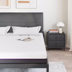 vidaXL Materasso Bianco e Grigio 180 x 200 cm Schiuma Memory - Vista aggiuntiva 3