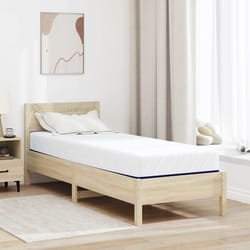 vidaXL Materasso Bianco e Blu 70 x 200 cm Schiuma Memory in Gel