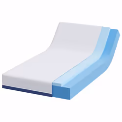 vidaXL Materasso Bianco e Blu 100 x 200 cm Schiuma Memory in Gel - Vista aggiuntiva 3