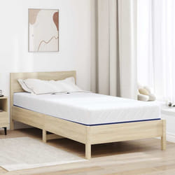 vidaXL Materasso Bianco e Blu 120 x 200 cm Schiuma Memory in Gel