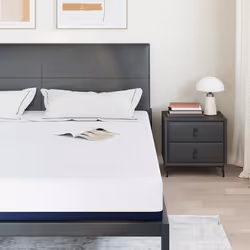 vidaXL Materasso Bianco e Blu 200 x 200 cm Schiuma Memory in Gel - Vista aggiuntiva 3