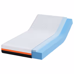 vidaXL Materasso Bianco e Grigio 90 x 190 cm Schiuma Memory in Gel - Vista aggiuntiva 3