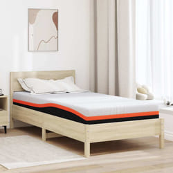 vidaXL Materasso Bianco e Grigio 90 x 200 cm Schiuma Memory in Gel