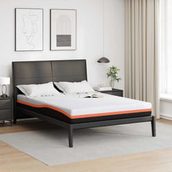 vidaXL Materasso Bianco e Grigio 140 x 190 cm Schiuma Memory in Gel