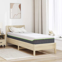 vidaXL Materasso Bianco e Grigio 80 x 200 cm Molle Insacchettate