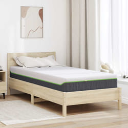 vidaXL Materasso Bianco e Grigio 100 x 200 cm Molle Insacchettate