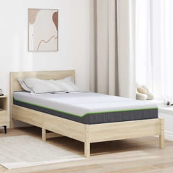 vidaXL Materasso Bianco e Grigio 120 x 200 cm Molle Insacchettate