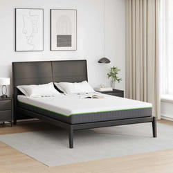 vidaXL Materasso Bianco e Grigio 140 x 190 cm Molle Insacchettate