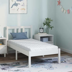 vidaXL Materasso con Strato di Cocco Bianco 160 x 80 cm Schiuma PU