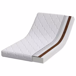 vidaXL Materasso con Strato di Cocco Bianco 160 x 80 cm Schiuma PU - Vista aggiuntiva 3