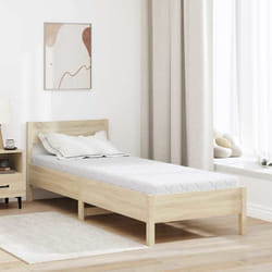 vidaXL Materasso con Strato di Cocco Bianco 200 x 80 cm Schiuma PU