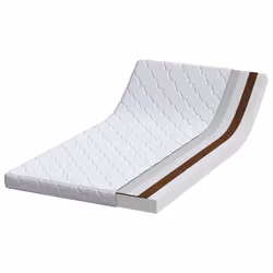 vidaXL Materasso con Strato di Cocco Bianco 200 x 90 cm Schiuma PU - Vista aggiuntiva 3