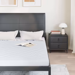vidaXL Materasso con Strato di Cocco Bianco 200 x 160 cm Schiuma PU - Vista aggiuntiva 3