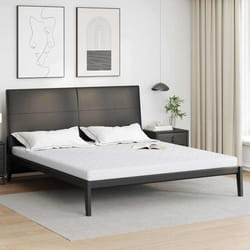 vidaXL Materasso con Strato di Cocco Bianco 200 x 200 cm Schiuma PU