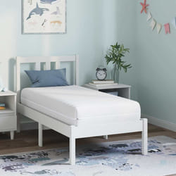vidaXL Materasso con Strato di Cocco Bianco 60 x 120 cm