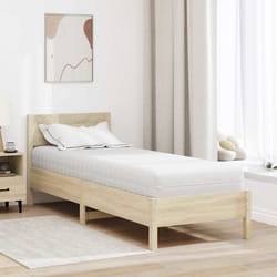 vidaXL Materasso con Strato di Cocco Bianco 80 x 200 cm