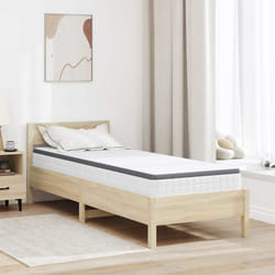 vidaXL Materasso Bianco e Grigio 80 x 200 cm Molla Bonell