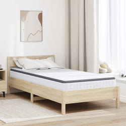 vidaXL Materasso Bianco e Grigio 90 x 190 cm Molla Bonell