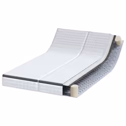 vidaXL Materasso 2 pcs Bianco e Grigio 60 x 200 cm Molla Bonell - Vista aggiuntiva 3