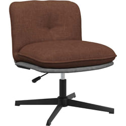 Vidaxl - Sedia Girevole da Ufficio Marrone in Tessuto 833953