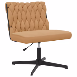 vidaXL Sedia da Ufficio Girevole in Tessuto Riccio Beige Effetto Lana - Vista aggiuntiva 2