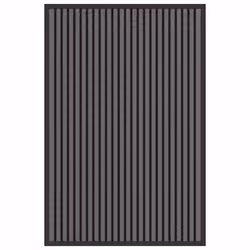 vidaXL Tappetino Rigato Nero e Grigio 60 x 90 cm Polipropilene e PVC - Vista aggiuntiva 2