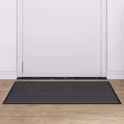 vidaXL Tappetino Rigato Nero e Grigio 60 x 90 cm Polipropilene e PVC - Vista aggiuntiva 3