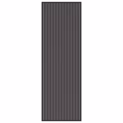 vidaXL Tappetino Rigato Nero e Grigio 60 x 180 cm Polipropilene e PVC - Vista aggiuntiva 2