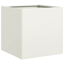 VidaXL 860662 fioriera Acciaio Bianco