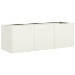 VidaXL 860676 fioriera Acciaio Bianco