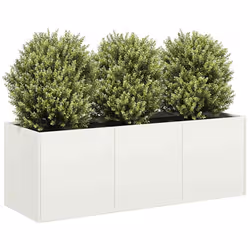 VidaXL 860676 fioriera Acciaio Bianco - Vista aggiuntiva 2