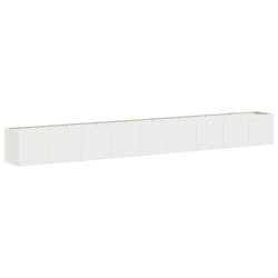 VidaXL 860697 fioriera Acciaio Bianco
