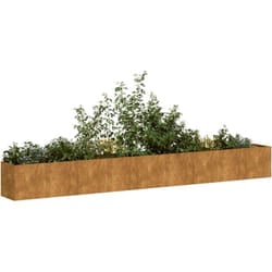 Fioriera Arrugginita 360x40x40 cm in Acciaio Corten vidaXL126676