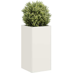 Vidaxl - Fioriera Bianca 40x40x80 cm in Acciaio Laminato a Freddo 526665