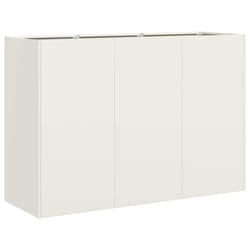 VidaXL 860718 fioriera Acciaio Bianco