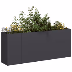 VidaXL 860724 fioriera Acciaio Nero - Vista aggiuntiva 2