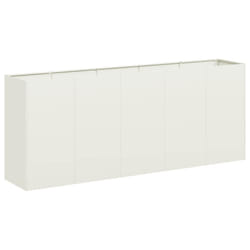 VidaXL 860725 fioriera Acciaio Bianco