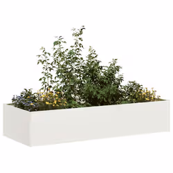 VidaXL 860753 fioriera Acciaio Bianco - Vista aggiuntiva 2