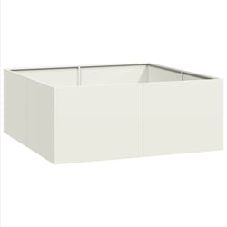 VidaXL 860816 fioriera Acciaio Bianco