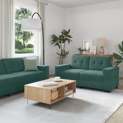 Vidaxl - Set di divani 3 pezzi con cuscini in velluto verde scuro