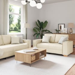 Vidaxl - Set Divano 2 Pezzi con Cuscini in Lino