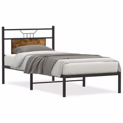 vidaXL Giroletto senza Materasso Rovere Fumo 90x190 cm in Truciolato - Vista aggiuntiva 2