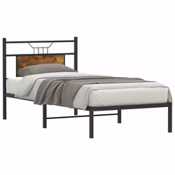 vidaXL Giroletto senza Materasso Rovere Fumo 90x190 cm in Truciolato - Vista aggiuntiva 3