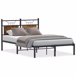 vidaXL Giroletto senza Materasso Rovere Fumo 120x190 cm in Truciolato - Vista aggiuntiva 2