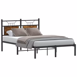 vidaXL Giroletto senza Materasso Rovere Fumo 120x190 cm in Truciolato - Vista aggiuntiva 3