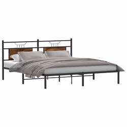 vidaXL Giroletto senza Materasso Rovere Fumo 160x200 cm in Truciolato - Vista aggiuntiva 3