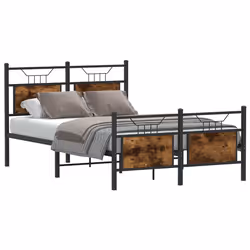 vidaXL Giroletto senza Materasso Rovere Fumo 120x200 cm in Truciolato - Vista aggiuntiva 3