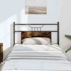 Testiera Rovere Fumo 75 cm in Legno Multistrato e Acciaio Vidaxl 716954